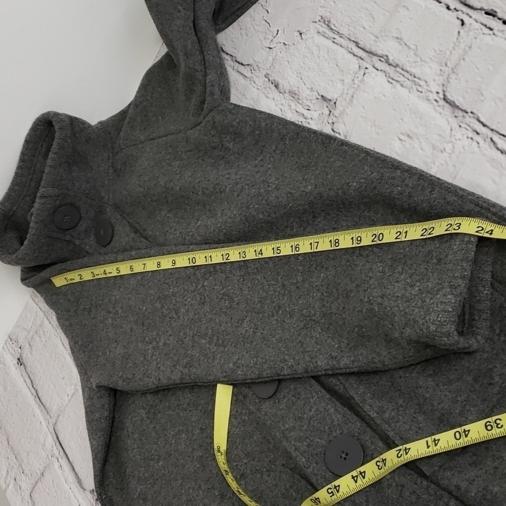 Jones New York Signature Wool/Nylon Grey Car Coat Jacket Lightweight Unlined EUC - Picture 10 of 16